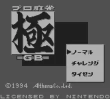 Image n° 1 - screenshots  : Pro Mahjong Kiwame GB